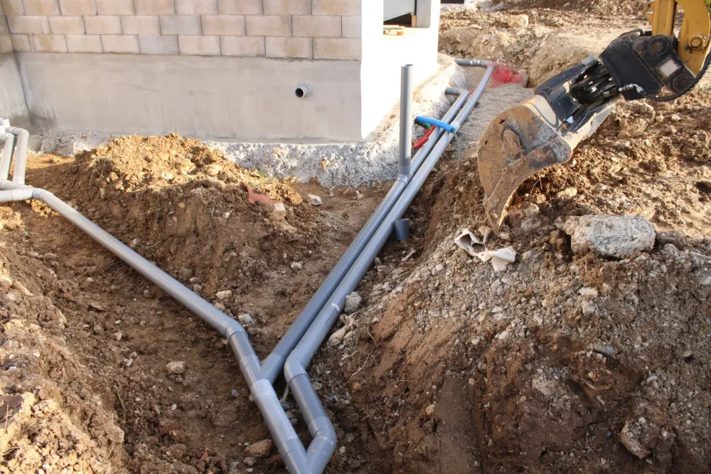 Branchement d'eau potable près de Fouras